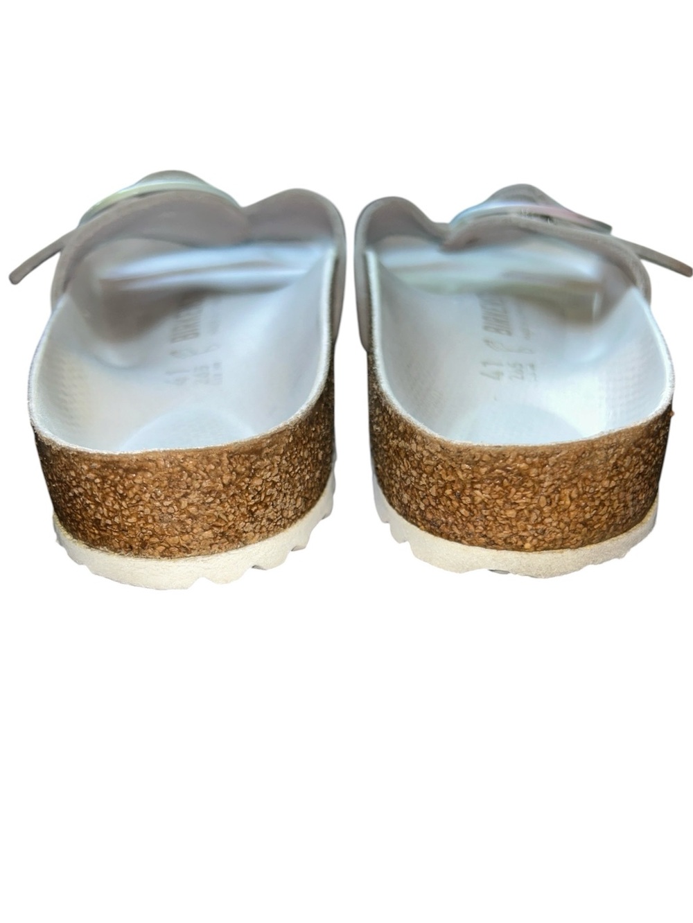 Birkenstock Madrid Rainbow Big Buckle White Leather Size EU 41 - Picture 7 of 15